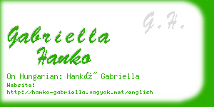 gabriella hanko business card